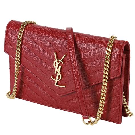 borsa rossa yves saint laurent|borse saint laurent donna.